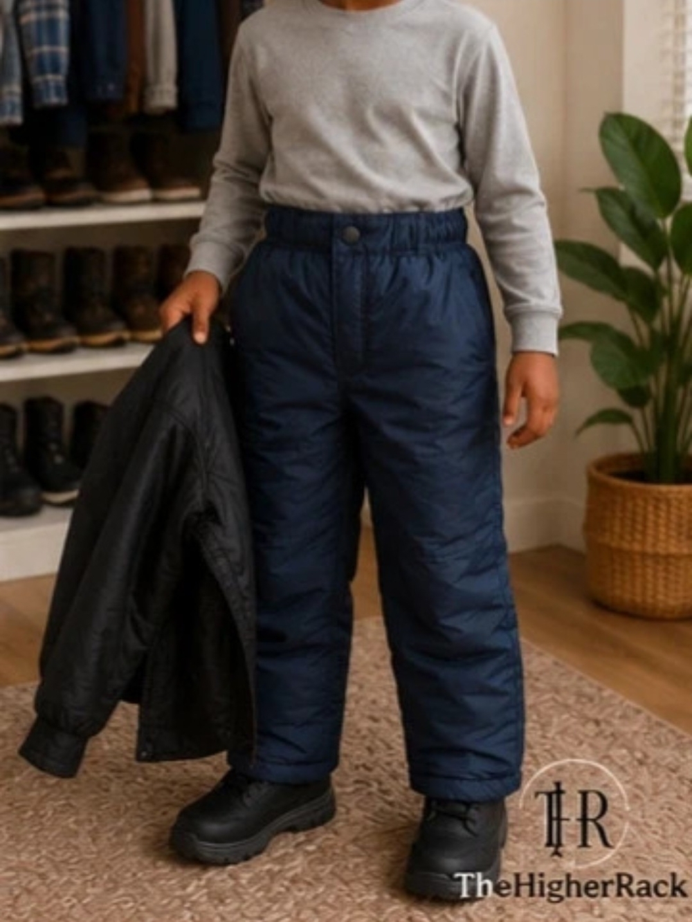 Kids Navy Insulated Snow Pants